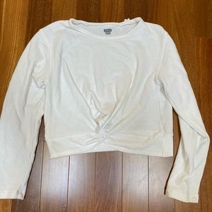 Aerie twist front Crop crewneck sweatshirt M